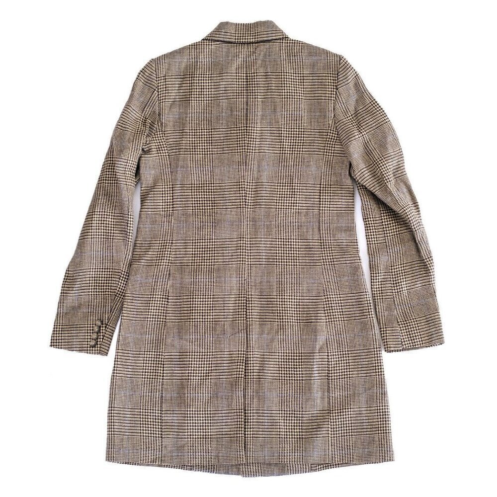 NWT Polo Ralph Lauren Womens Glen Plaid Linen Double-Breasted Blazer Coat Size 6 - Picture 5 of 8